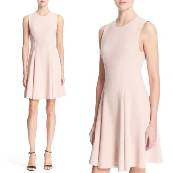 Theory Blush Tespa Admiral Crepe Fit & Flare Mini Dress Size 2 - 41151 - Picture 1 of 10